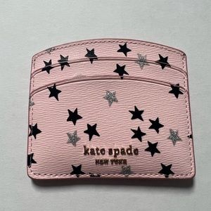 KATE SPADE spencer confetti stars card holder